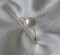 Genuine Pearl Ring | Dainty Pearl Ring | Stackable Pearl Ring | 14k Gold Filled Ring | Button Pearl Ring product 1